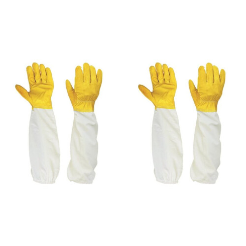 2Pair Soft Hand, Straight Thumb Beekeeper XL Size Yellow Gloves 1