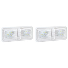 2X RV Light, 12V LED Lights 700LM, 8W Lights, Ceiling Double Dome Light Fixture Interior Lighting