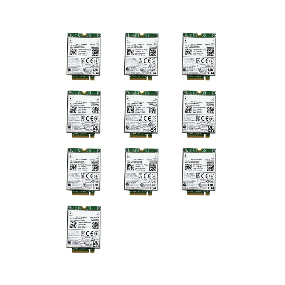 10X T77w968.50 Dw5829e-Esim M.2 4G Modem Module Cat9 450Mbps Tdd-Lte 4G Module For 7320 7330 7520 7530 7430 Laptop 6033420782618