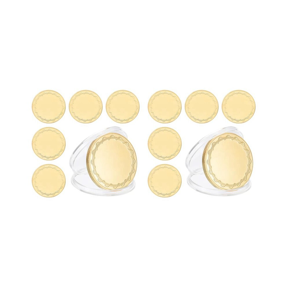 12Pcs Blank Coins For Engraving, 40Mm Coin Blanks Laser-Engraving Blanks Custom Challenge-Coins Polished Metal Disc Gold 6034011665167