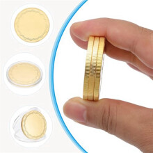 12pcs Blank Coins for Engraving, 40mm Coin Blanks Laser-Engraving Blanks Custom Challenge-Coins Polished Metal Disc Gold