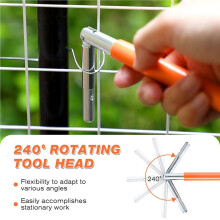2X T Post Clips Tool & Wire Twist Tool Dual-Functionality, for Fence Stretcher, Fence Clips and Fence Wire Twisting Tool