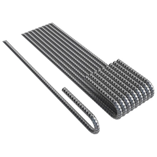 Rebar Stakes J Hook Extra Coated Steel Ground Anchors with Chisel Point End 20PCS