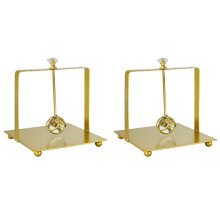 2X Porte-Serviettes en Métal, Organisateur de Table, Plateau Distributeur de Serviettes en Métal pour Café, Table à Manger, Fête, Or