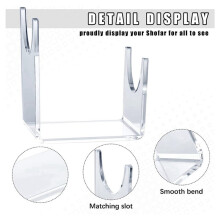 4 Szt. Akrylowy Stojak na Shofar Clear Shofar Stand, Uchwyt na Miecz, Solidny Róg Szofarowy Stojak Świąteczne Dekoracje do Domowego Biura