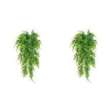 2X Leaves Artificial Plastic Grass Plant Room Decor Hanging Fake Leaf Wedding Party Wall Decoration