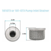 20Pcs 181073 or 181-073 Pump Inlet Strainer,Screen Filter 1/2In NPT Thread Stainless Steel