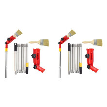 2X Mehrwinkel-Pinsel-Verlängerungsstangen-Set, Halterung für Hand-Malerwerkzeug-Verlängerung, Geeignet für Decken, Fenster