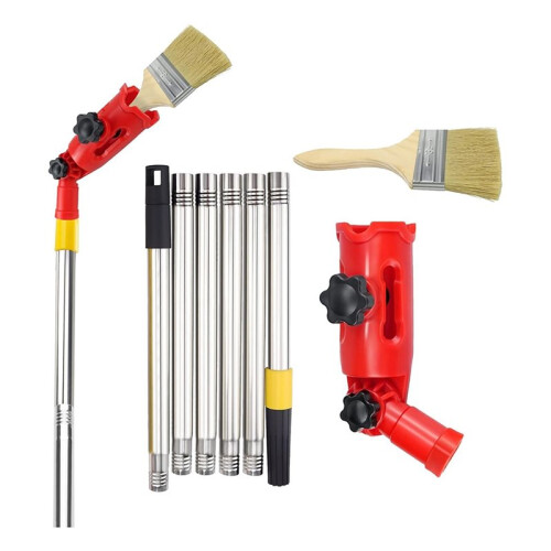 2X Multi-Angle Paint Brush Extension Pole Kit Handheld Paint Tool Extender Attachment Bracket Suitable for Ceiling 1