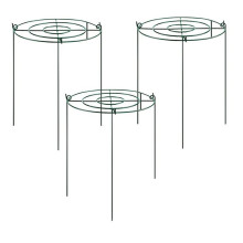 12 Sets Peony Support Cage, Grow Through Hoops Grids with 16pcs Legs,Plant Support Brace,Flower Strong Support Ring
