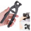 2pcs 17cm HandHeld Carbon Steel Silent Pliers Leather  Hole Punch Tool 4mm(4 Teeth) 5