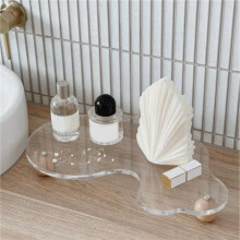 2X Irregular Cloud Shape Acrylic Cosmetic Tray Transparent Earrings Jewelry Display Rack Desktop Organizer