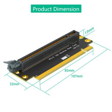 2X PCI-E 16X 3.0 90 Degree Reverse Male to Female Riser Card for 2U Server (Installation Direction Towards CPU)