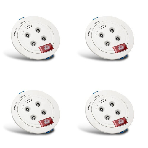 4X Notleuchte mit 4 LEDs, Eingebauter Lithiumbatterie, Deckenleuchte