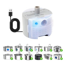 2X Cat Water Fountain Pump, Pet Water Fountain Replacement Pump SMA-800 Submersible Motor for Stainless Steel Indoor