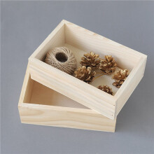 6X Retro Square Wooden Succulent Small Flower Pot Wooden Box Home Gardening Decoration Supplies