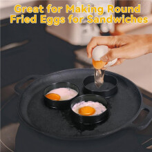 18Pcs Crumpet Rings, 4 Inch Double Rolled Stainless Steel Round Cake Tart Cookie Egg Burger Rings Mold