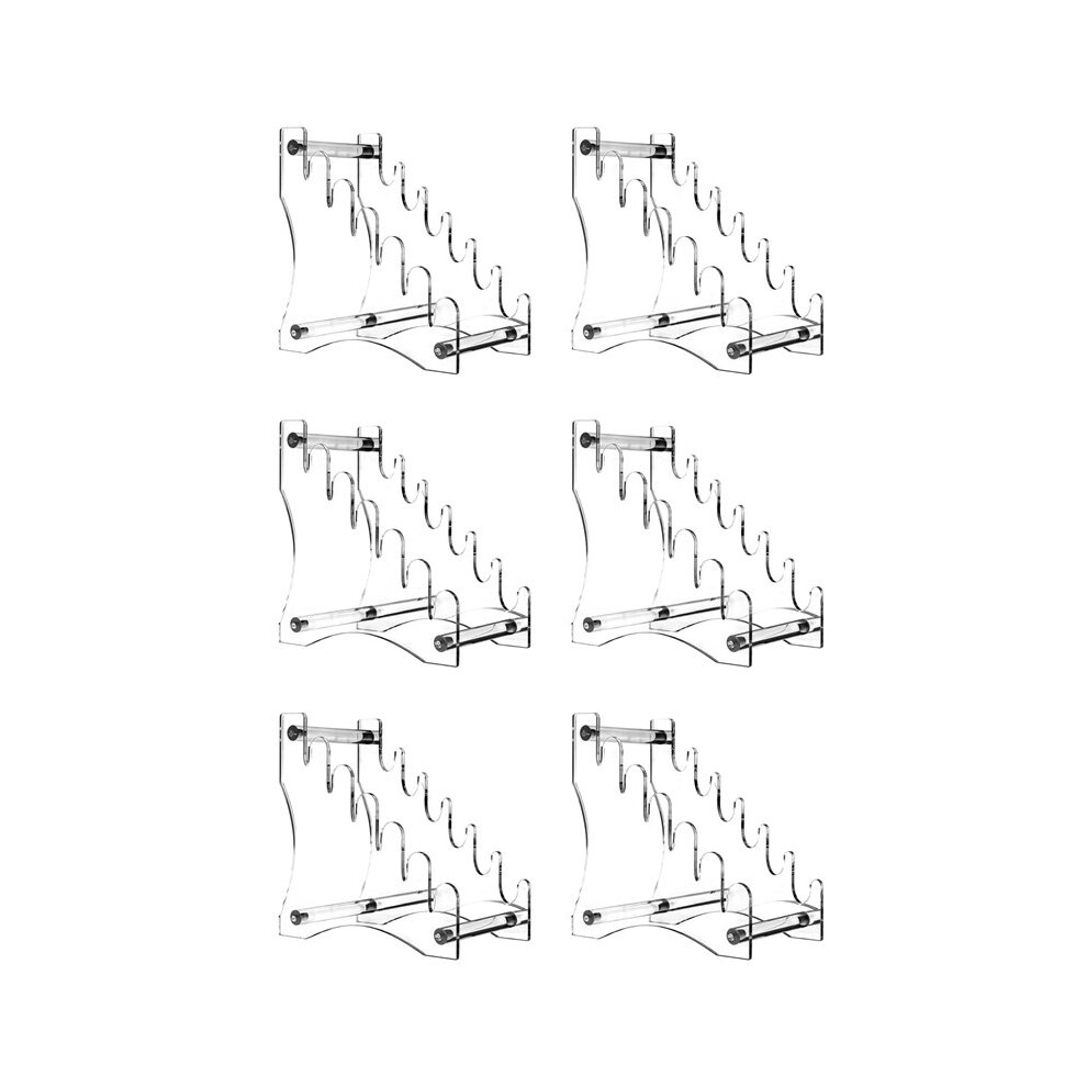 6X Acrylic Knife Display Stand - 6-Tier Detachable Knife Rack, Light Weight Pocket Knife Storage Rack 6031927100249