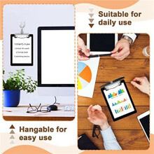42 Pack Mountable Clipboard Clips with Pen Holder Clipboard Clips Hardware Clipboard Clamp Hardware for Office School