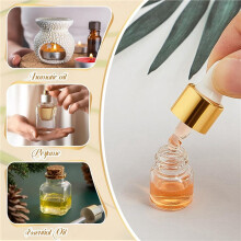 300Pcs Glass Dropper Bottle Bulk Clear Essential Oil Dropper Bottles Small Glass Dropping Sample Containers 1 Ml