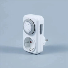 2X Timing Socket 24-Hours Cycle Mechanical Timer Automatic Shutdown with Overload Protection 16A EU Plug