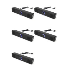 5X PC Soundbar Wired Speaker USB Powered Soundbar for TV Pc Laptop Gaming Home Theater Audio System