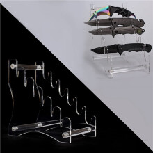 6X Acrylic Knife Display Stand - 6-Tier Detachable Knife Rack, Light Weight Pocket Knife Storage Rack