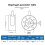 2pcs 0.5-7.5mm Manual Aperture Adjustable Mechanical Iris Diaphragm Iris Diaphragm for Digital Camera Iris SK7.5 7