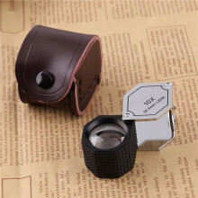 2piezas Nueva Lupa de Bolsillo Plegable Portátil Hexagonal de 10 Aumentos para Joyería, Lupa Óptica de 20,5 mm de Lente