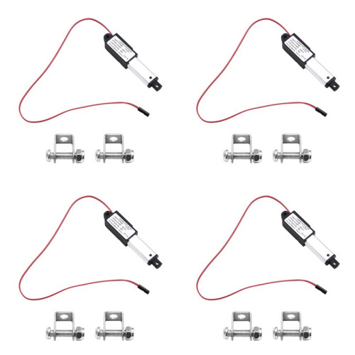 4X Micro-Type Linear Actuator,1In Stroke,60N/13.5lb,Speed 15mm/S  Electric Actuator Motor LinearActuator 12V 1