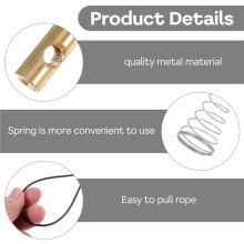 4 Sets Gate Cable Pull String,Adjustable Spring Door Opener, 2-6 Inch for Metal and Wooden Fences in Garden