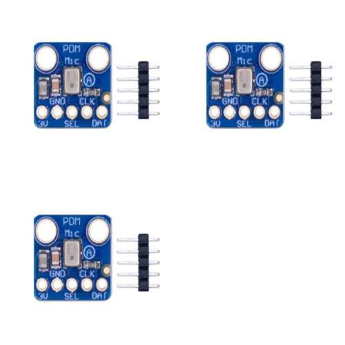 3X MP34DT01 Module de Microphone MEMS Numérique PDM Sortie de Modulation de Densité D'Impulsion Simple Petit Microphone Omnidirectionnel