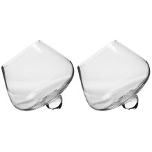 2X Irregular Whiskey Wine Glass Rotating High Belly Beer Whiskey Brandy Cocktail Drinking Wine Cup B