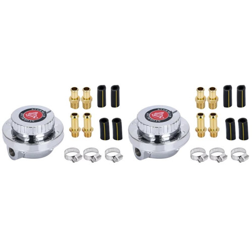 2X 1-6 PSI Universal Adjustable Fuel Pressure Regulator Kit for Carburetor Engine