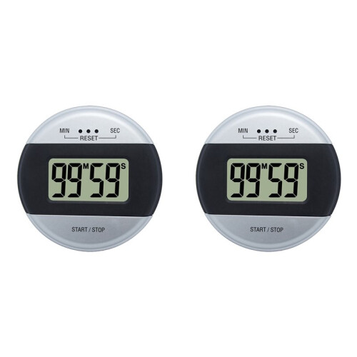2X Digital Kitchen Timer - Magnetic Count Direct Entry Cooking Timer, 99 Mins 59 Secs, for Cooking,Exercise,Games
