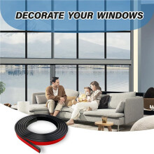 20 Rolls Total Window Grille Inserts Grid Kit Self Adhesive Peel and Stick Trim Simulated DIY Window Decorative Black