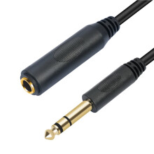 3st 1/4 TRS 6.35MM Male Naar 6.35MM Female Stereo Verlengkabel Vergulde Hoofdtelefoon Verlengkabel Snoer 180cm