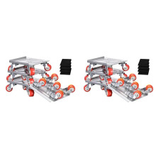 2X Heavy Furniture Mover 5-Wheel Furniture Dollies with Locking Wheels Load Lifter Moving Tool Set with Anti-Skid Pad