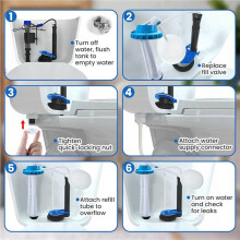 4X Toilet Tank Replacement Kit, Toilet Float Valve Replacement Kit 2 Inch Toilet Flapper,Front Mount Toilet Flush Handle