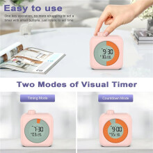 2X Digital Visual Timer 3 in 1 Clock with Timer 60-Minute Countdown Stopwatch for Kitchen Cooking Study Teaching