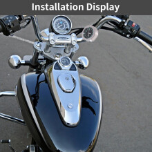 Silver Waterproof Motorcycle Handlebar Glow Clock