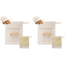 2X Beeswax Bread Bags, Bag & Freezer Safe Keeper for Freshness, Eco-Friendly Bread Bags Beeswax Lining Sourdough