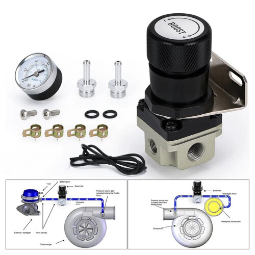 2X T2 Controller Turbo Boost Manuale Universale 1-150 PSI SR20DET SR Nero 2