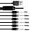 5X 6-in-1 USB Type C Splitter Cable C Data Transmission Charing Cable for Phone Tablet 1.5m 4