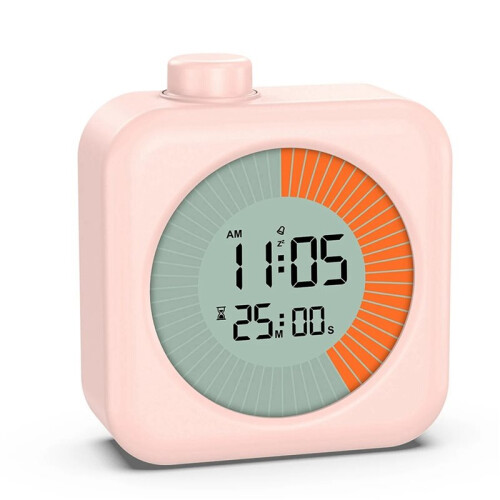 2X Digital Visual Timer 3 in 1 Clock with Timer 60-Minute Countdown Stopwatch for Kitchen Cooking Study Teaching 2