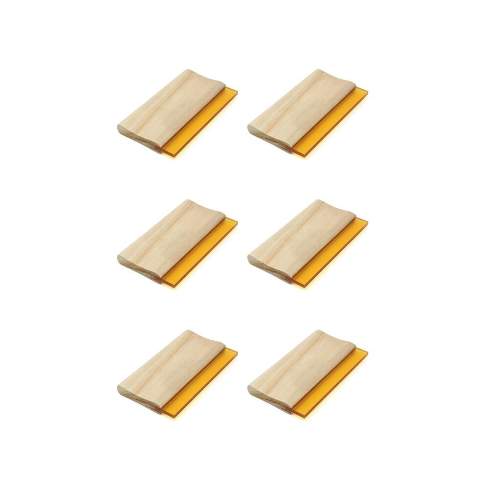 6Pcs 8 Inch Silk Screen Printing Press Squeegee Single 70 Durometer Ink Scraper Tools 4713194162688