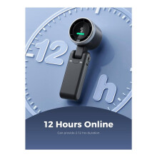 6X Handheld Turbo Fan, 5 Gear Wind, Battery Operated, to 12 Working Hours, Hand Fan with Air Turbo Tech Black