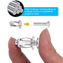 80 Stück Hohltüranker und Schrauben, Türanker mit Hohlraumbefestigung Aus Metall für 0-5 mm Dicke Türhohlwandplatten