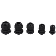 144 Szt. Plastikowe Wodoodporne Regulowane Złącza Dławików Kablowych 3,5 - 13 mm, PG7, PG9, PG11, PG13.5, PG16, Opakowanie 144 Szt.