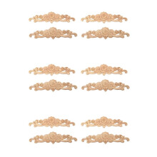 12Pcs 20 X 5 cm en Bois Sculpté Longue Onlay Applique Non Peint Rose Fleur Porte Home Decor de Style Européen